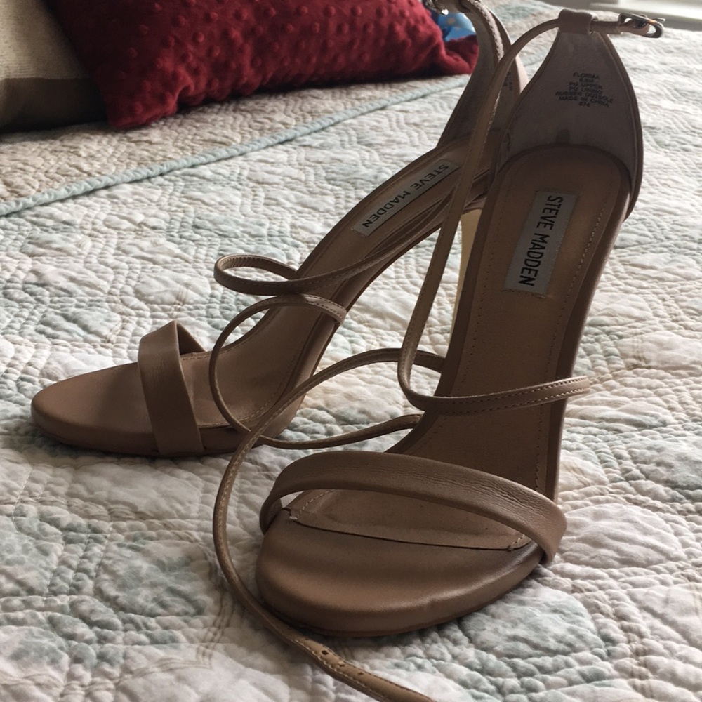 WORN ONCE Steve Madden Strappy Nude High Heels